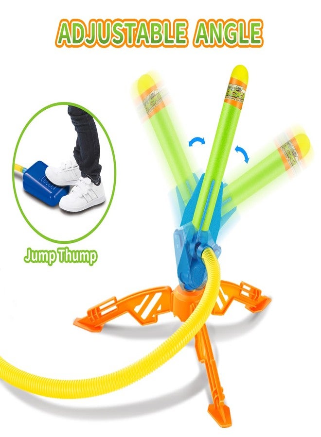 Banvih Toys Rocket Launcher for Kids, Easter Basket Stuffers for Ages 3 4 5 6 7 8+ Years Old, Outdoor Toys Games, Toddler Boys Birthday Gifts, 6 Foam Air Rockets, Launch up to 120+ft - Image 2